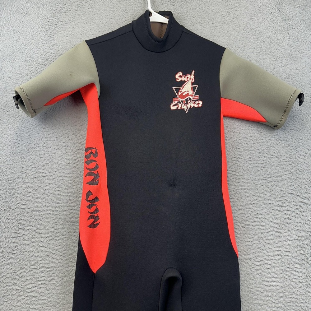 Vintage‎ Ron Jon Surf Cruiser Wetsuit Juniors 16 Short Sleeve USA 90s Surf Swim